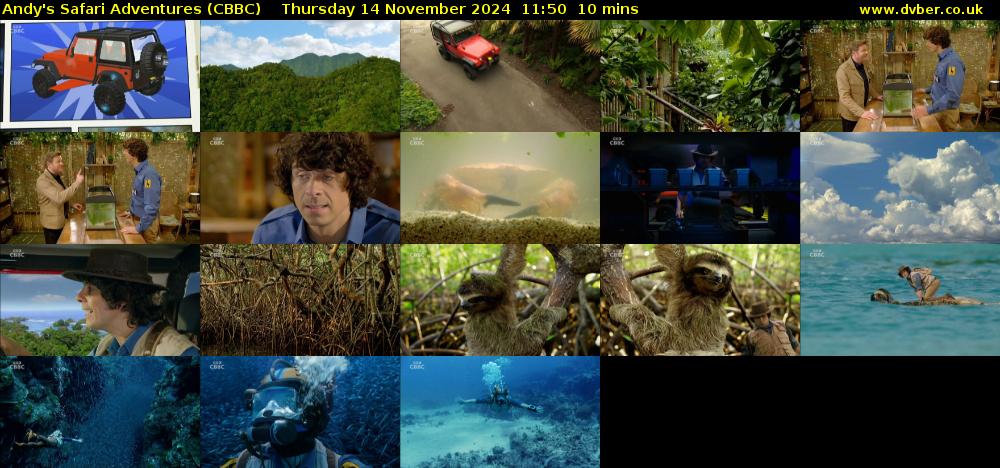 Andy's Safari Adventures (CBBC) Thursday 14 November 2024 11:50 - 12:00