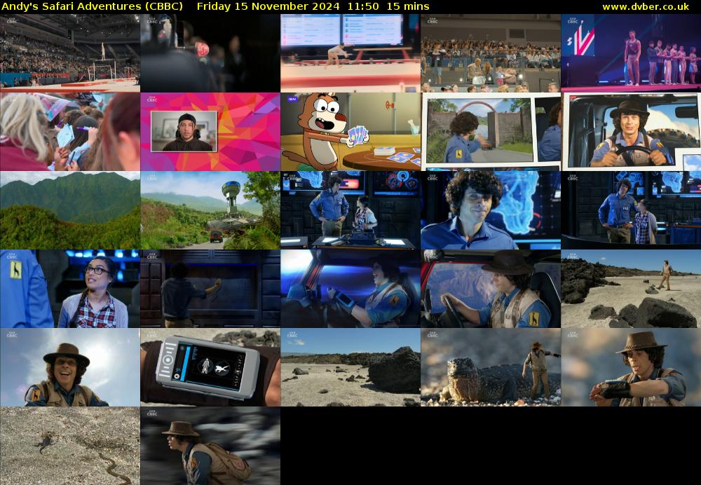 Andy's Safari Adventures (CBBC) Friday 15 November 2024 11:50 - 12:05
