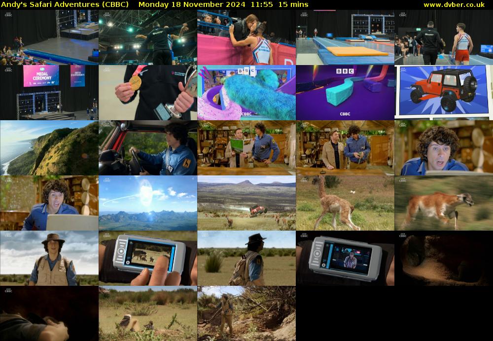 Andy's Safari Adventures (CBBC) Monday 18 November 2024 11:55 - 12:10