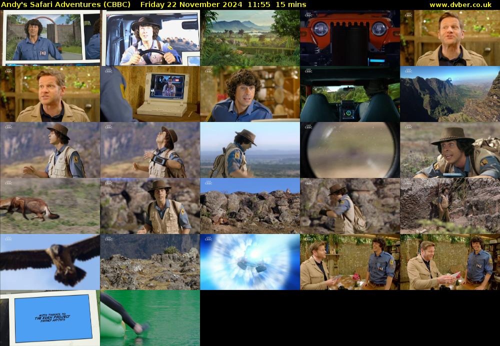 Andy's Safari Adventures (CBBC) Friday 22 November 2024 11:55 - 12:10
