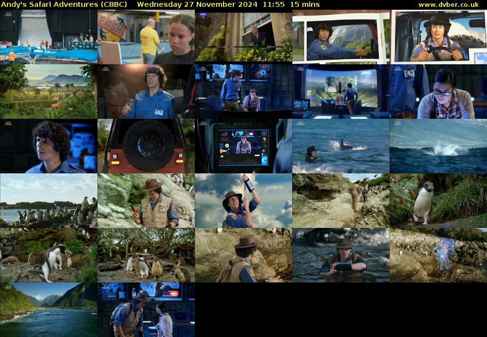 Andy's Safari Adventures (CBBC) Wednesday 27 November 2024 11:55 - 12:10