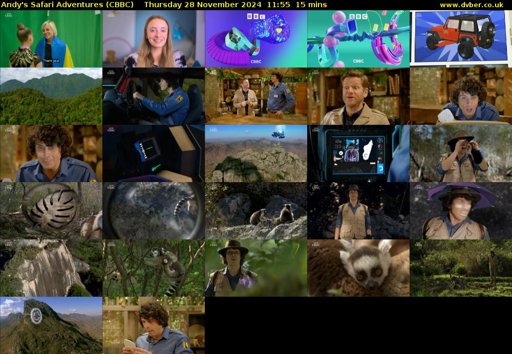 Andy's Safari Adventures (CBBC) Thursday 28 November 2024 11:55 - 12:10