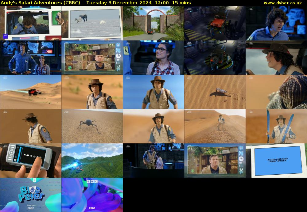 Andy's Safari Adventures (CBBC) Tuesday 3 December 2024 12:00 - 12:15