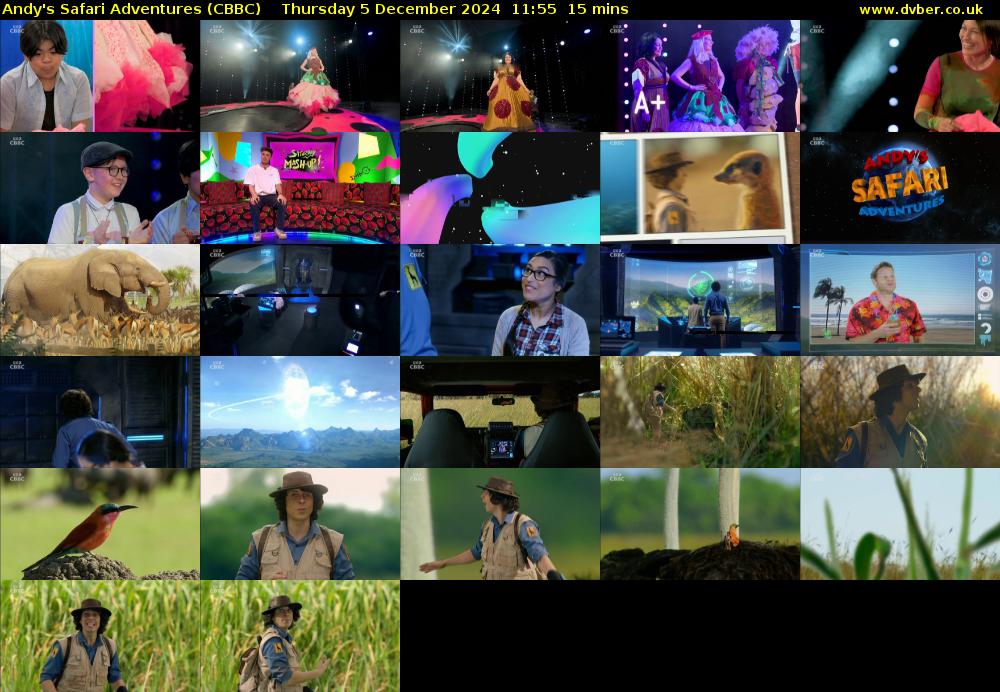 Andy's Safari Adventures (CBBC) Thursday 5 December 2024 11:55 - 12:10