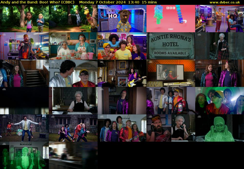 Andy and the Band: Boo! Who? (CBBC) Monday 7 October 2024 13:40 - 13:55