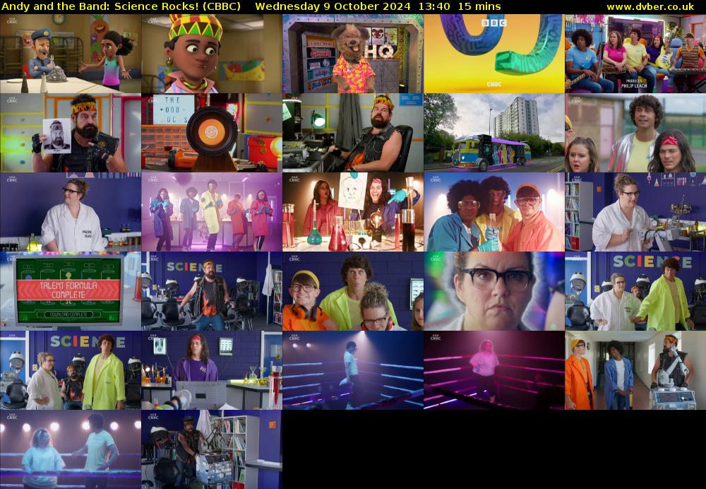 Andy and the Band: Science Rocks! (CBBC) Wednesday 9 October 2024 13:40 - 13:55