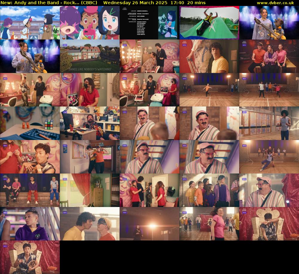 Andy and the Band - Rock... (CBBC) Wednesday 26 March 2025 17:40 - 18:00