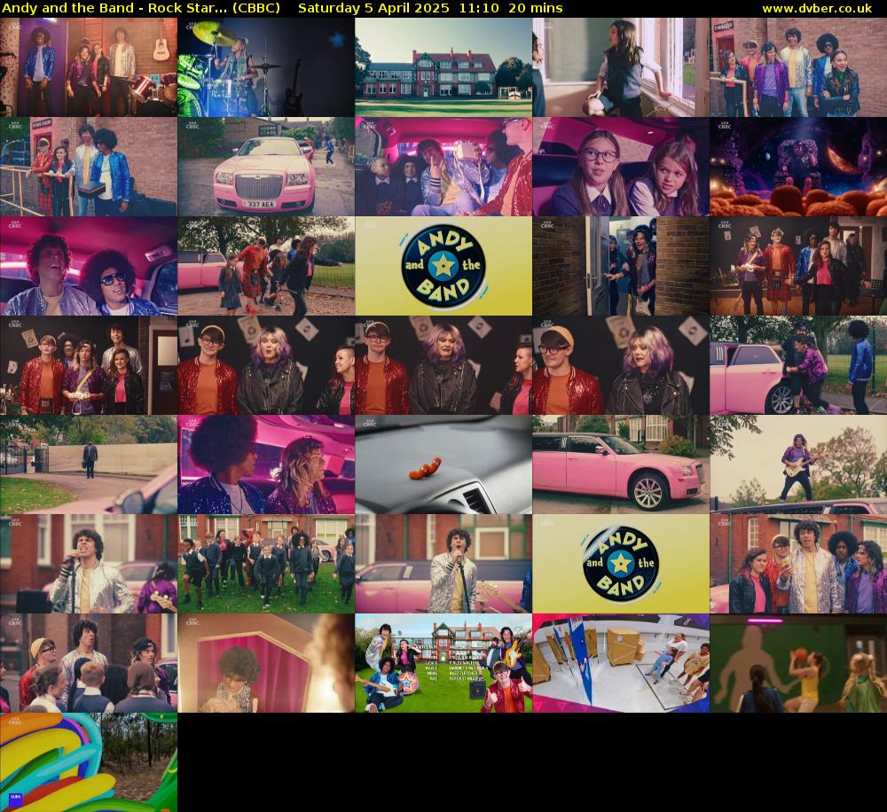 Andy and the Band - Rock Star... (CBBC) Saturday 5 April 2025 11:10 - 11:30