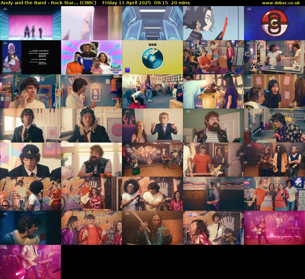 Andy and the Band - Rock Star... (CBBC) Friday 11 April 2025 09:15 - 09:35