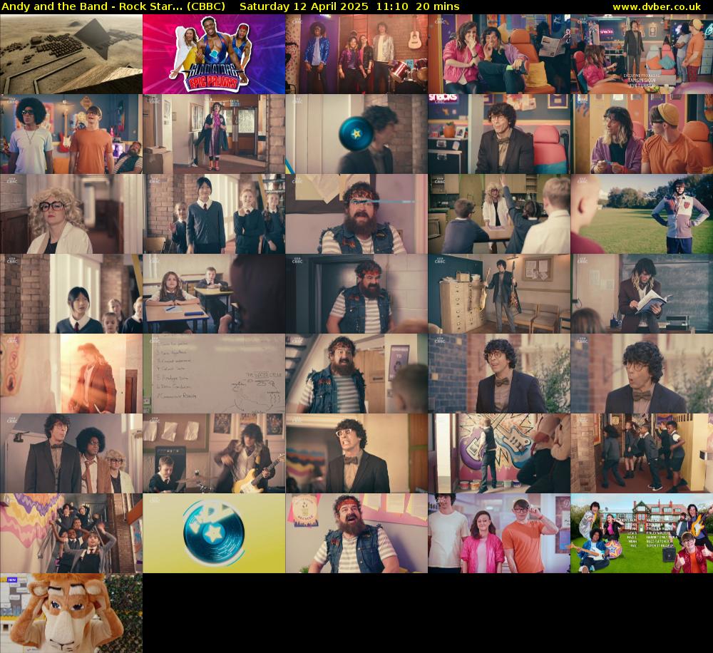 Andy and the Band - Rock Star... (CBBC) Saturday 12 April 2025 11:10 - 11:30