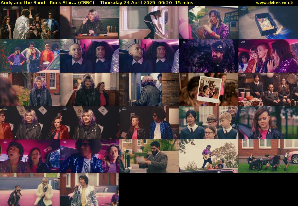 Andy and the Band - Rock Star... (CBBC) Thursday 24 April 2025 09:20 - 09:35