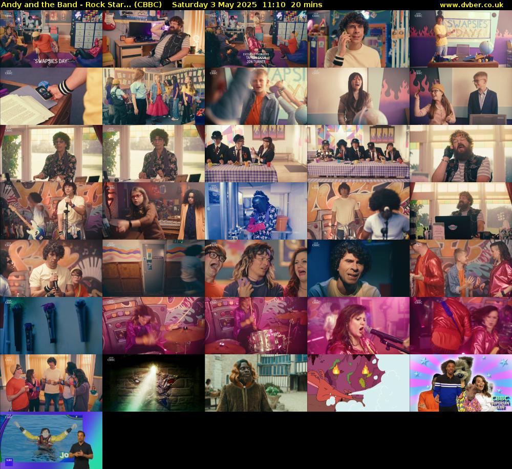 Andy and the Band - Rock Star... (CBBC) Saturday 3 May 2025 11:10 - 11:30