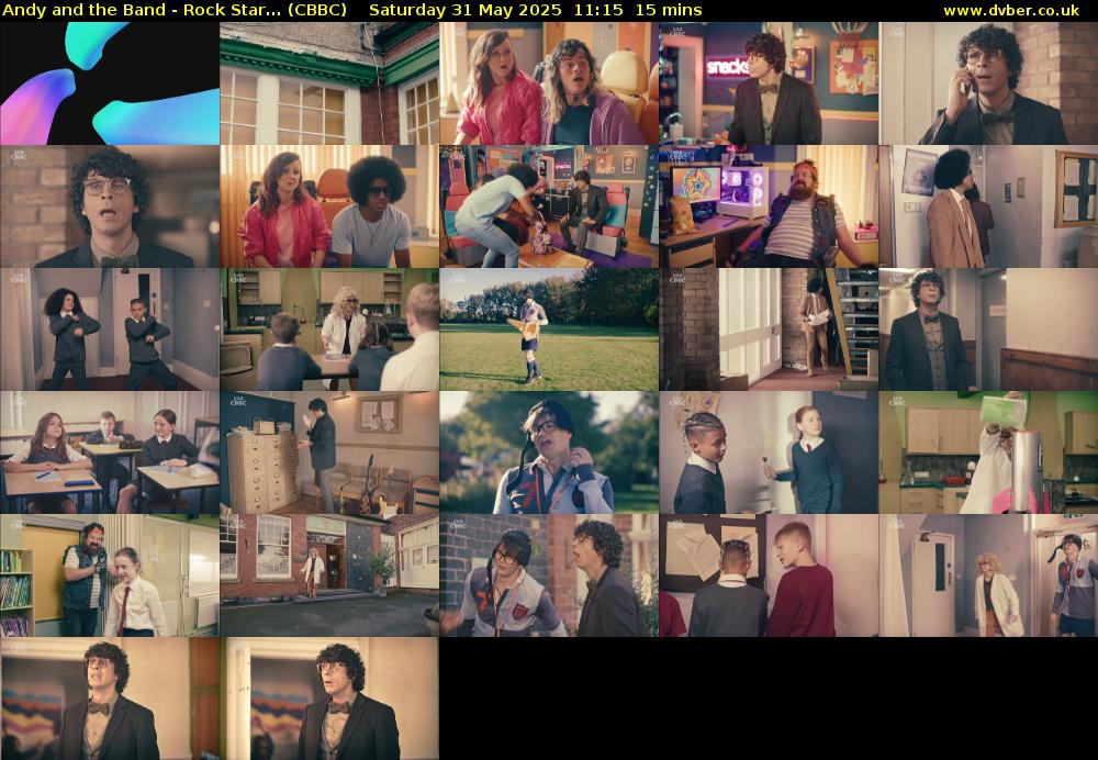 Andy and the Band - Rock Star... (CBBC) Saturday 31 May 2025 11:15 - 11:30