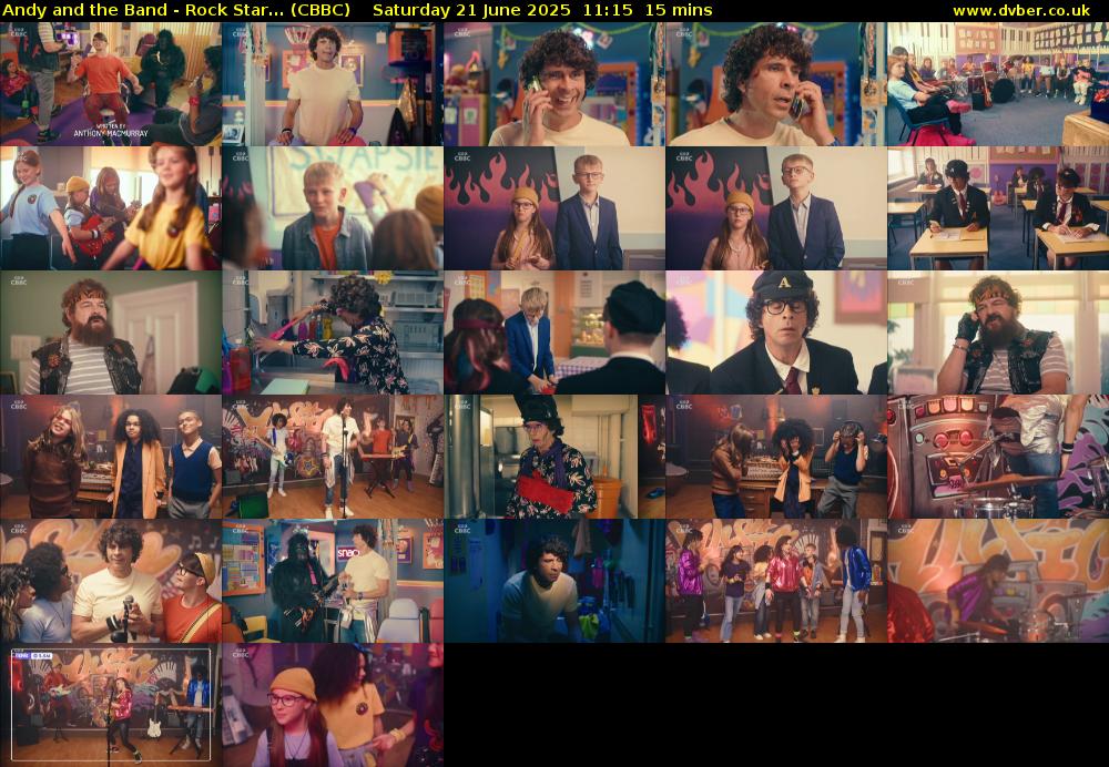 Andy and the Band - Rock Star... (CBBC) Saturday 21 June 2025 11:15 - 11:30