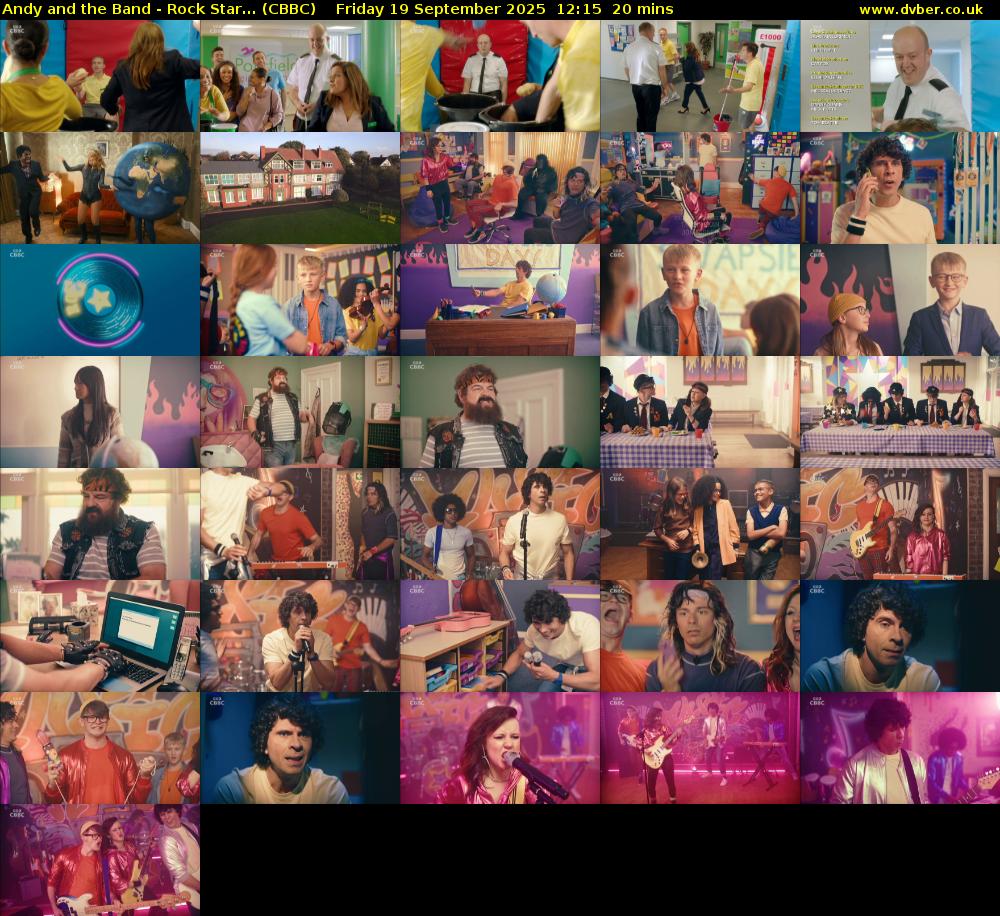 Andy and the Band - Rock Star... (CBBC) Friday 19 September 2025 12:15 - 12:35