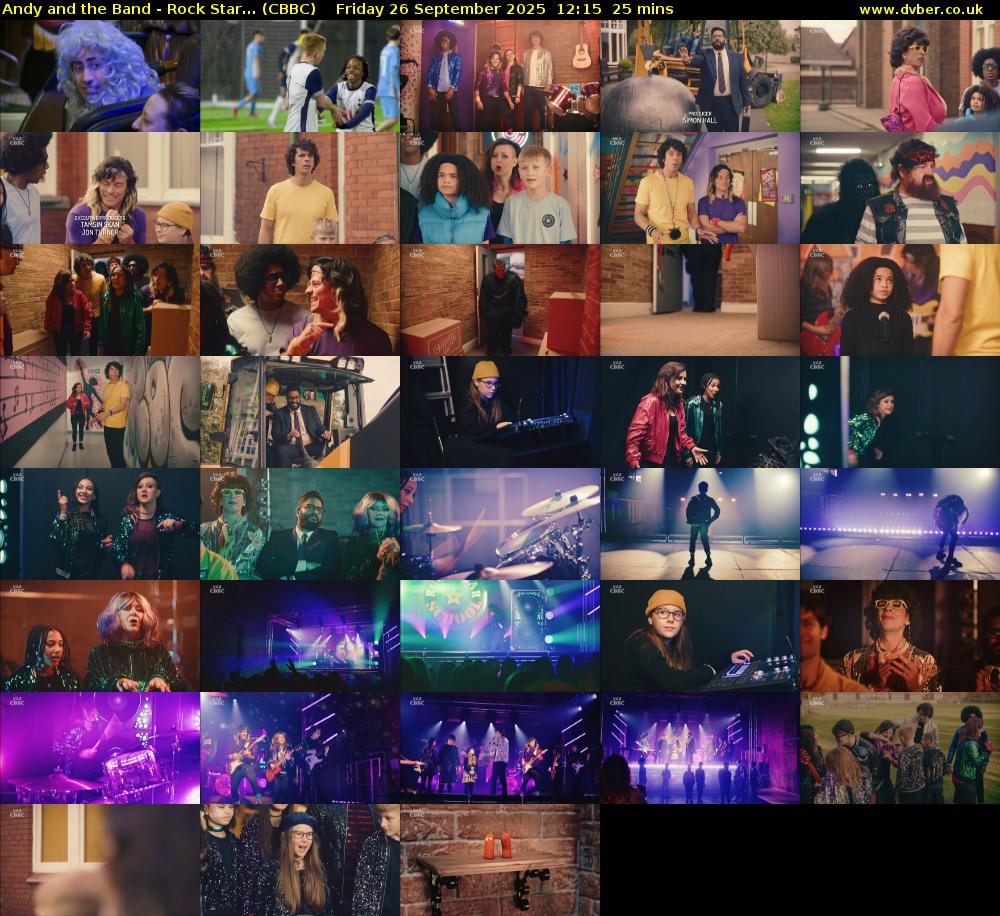 Andy and the Band - Rock Star... (CBBC) Friday 26 September 2025 12:15 - 12:40