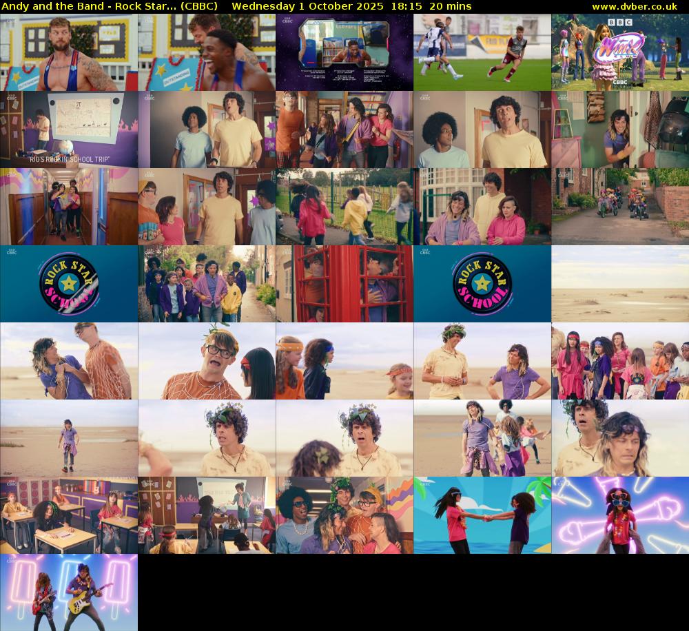 Andy and the Band - Rock Star... (CBBC) Wednesday 1 October 2025 18:15 - 18:35