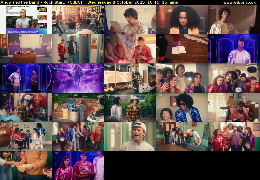 Andy and the Band - Rock Star... (CBBC) Wednesday 8 October 2025 18:15 - 18:30
