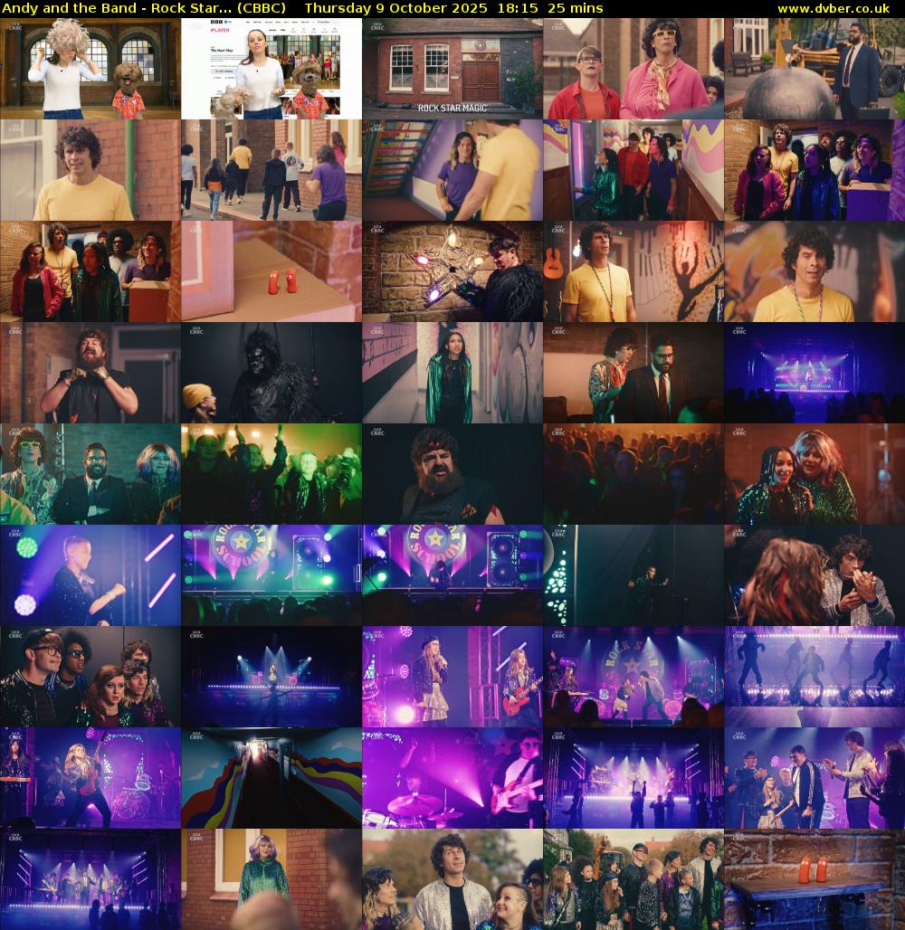 Andy and the Band - Rock Star... (CBBC) Thursday 9 October 2025 18:15 - 18:40