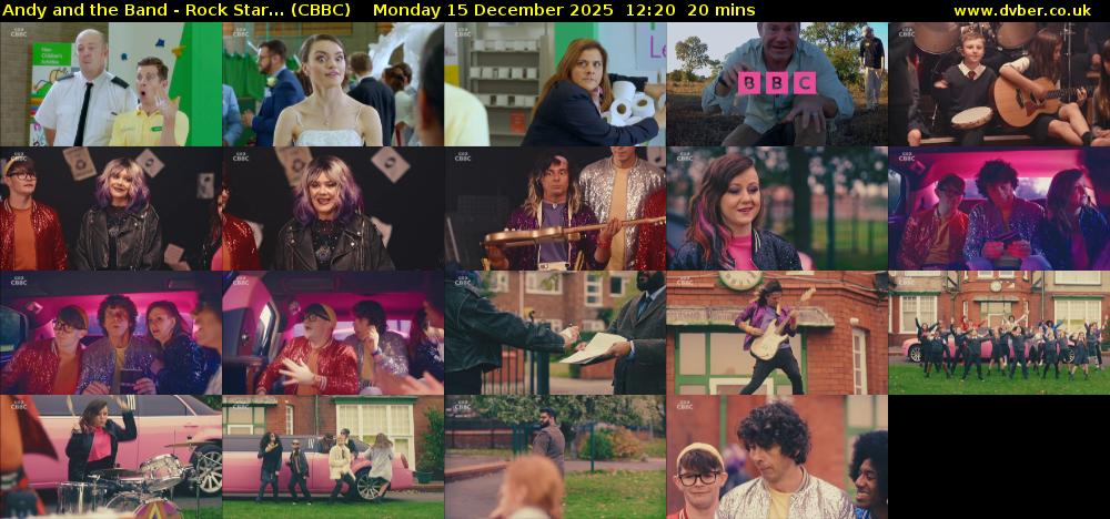 Andy and the Band - Rock Star... (CBBC) Monday 15 December 2025 12:20 - 12:40