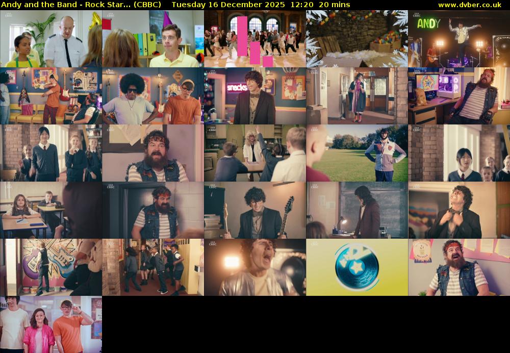 Andy and the Band - Rock Star... (CBBC) Tuesday 16 December 2025 12:20 - 12:40