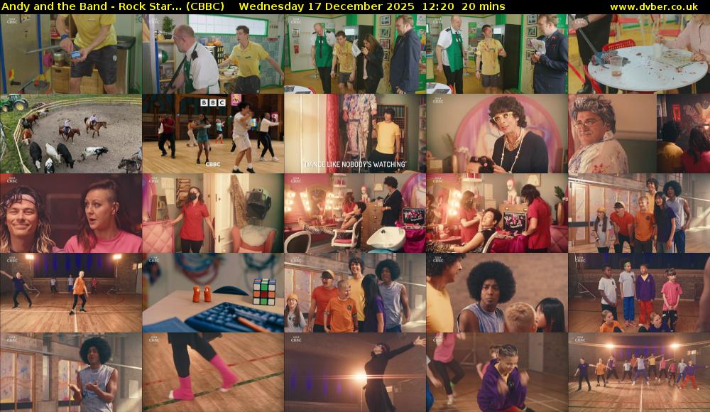Andy and the Band - Rock Star... (CBBC) Wednesday 17 December 2025 12:20 - 12:40