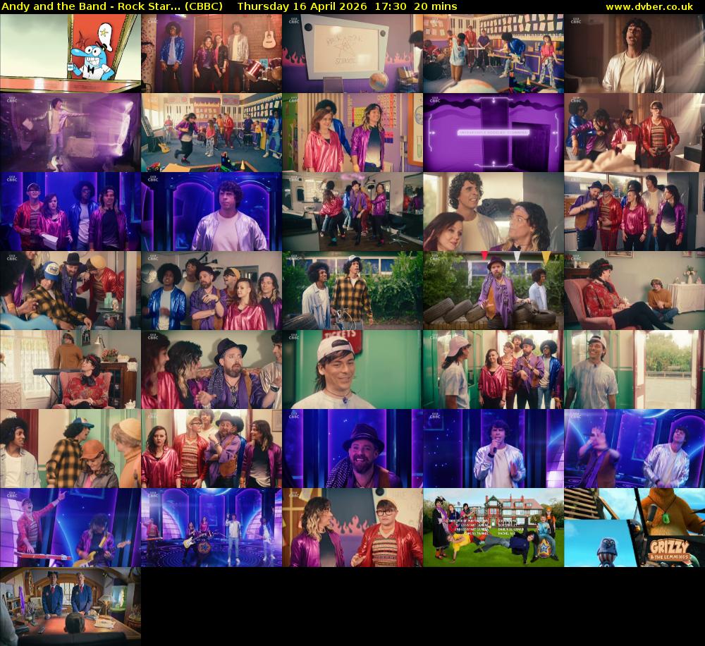 Andy and the Band - Rock Star... (CBBC) Thursday 16 April 2026 17:30 - 17:50