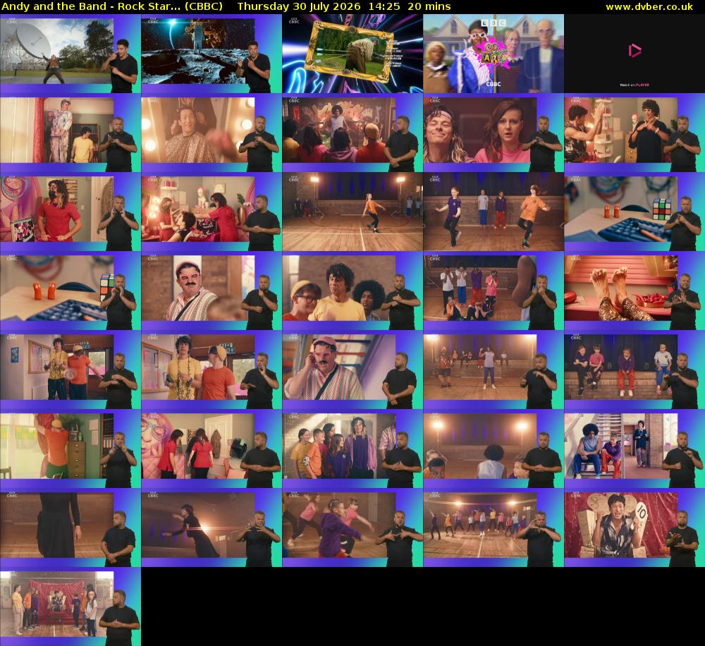 Andy and the Band - Rock Star... (CBBC) Thursday 30 July 2026 14:25 - 14:45