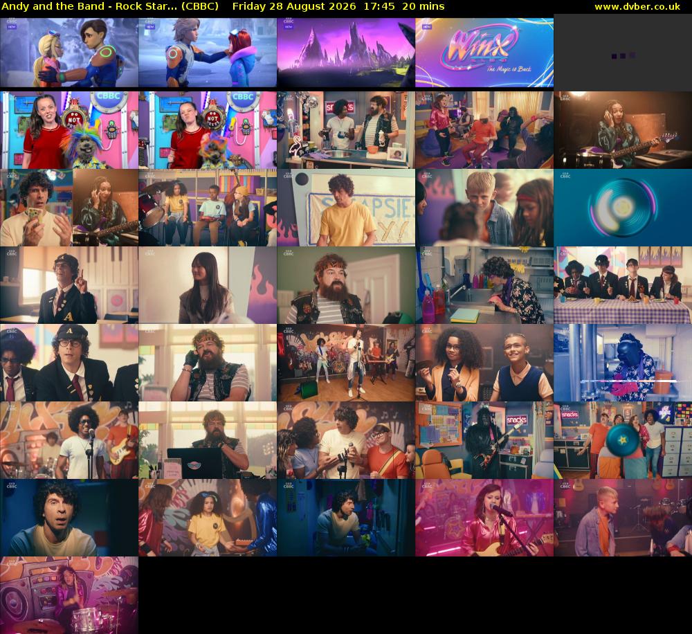 Andy and the Band - Rock Star... (CBBC) Friday 28 August 2026 17:45 - 18:05