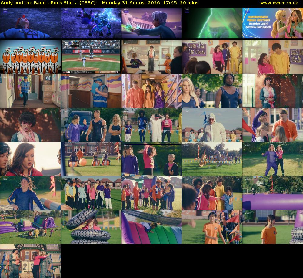 Andy and the Band - Rock Star... (CBBC) Monday 31 August 2026 17:45 - 18:05