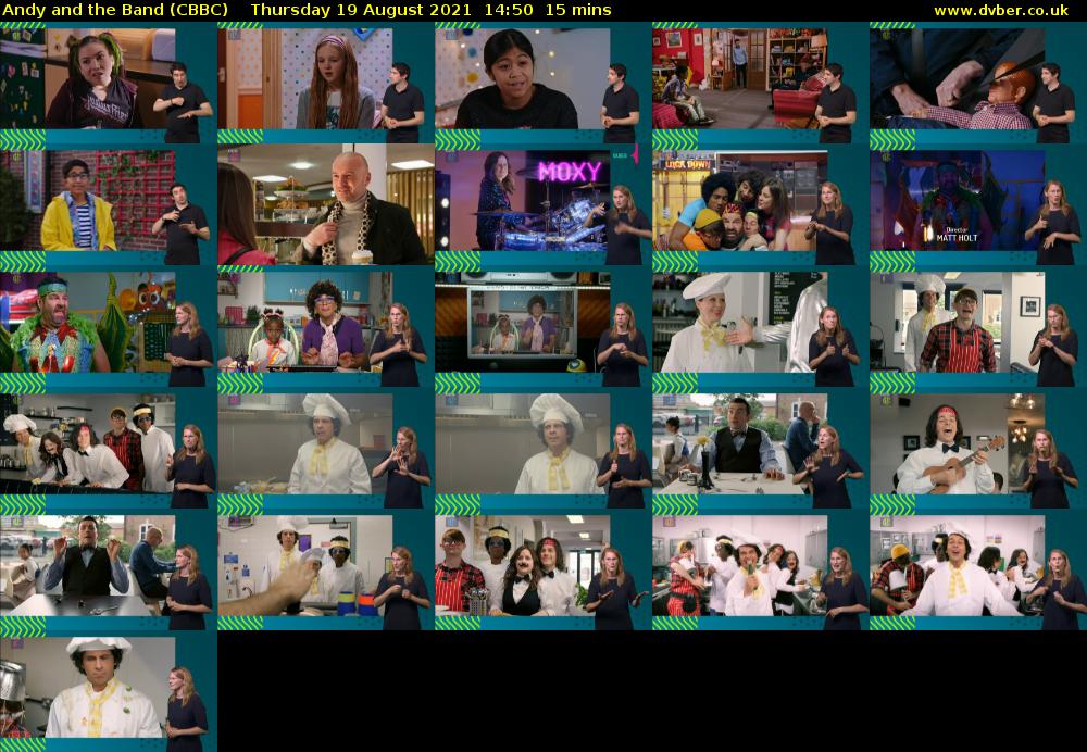 Andy and the Band (CBBC) Thursday 19 August 2021 14:50 - 15:05
