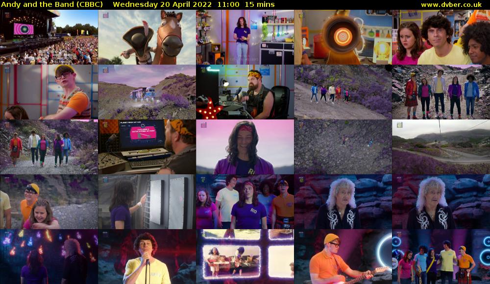 Andy and the Band (CBBC) Wednesday 20 April 2022 11:00 - 11:15