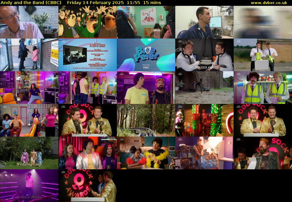Andy and the Band (CBBC) Friday 14 February 2025 11:55 - 12:10
