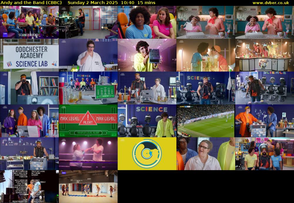 Andy and the Band (CBBC) Sunday 2 March 2025 10:40 - 10:55