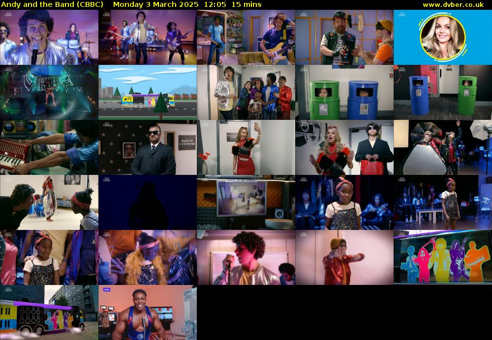 Andy and the Band (CBBC) Monday 3 March 2025 12:05 - 12:20