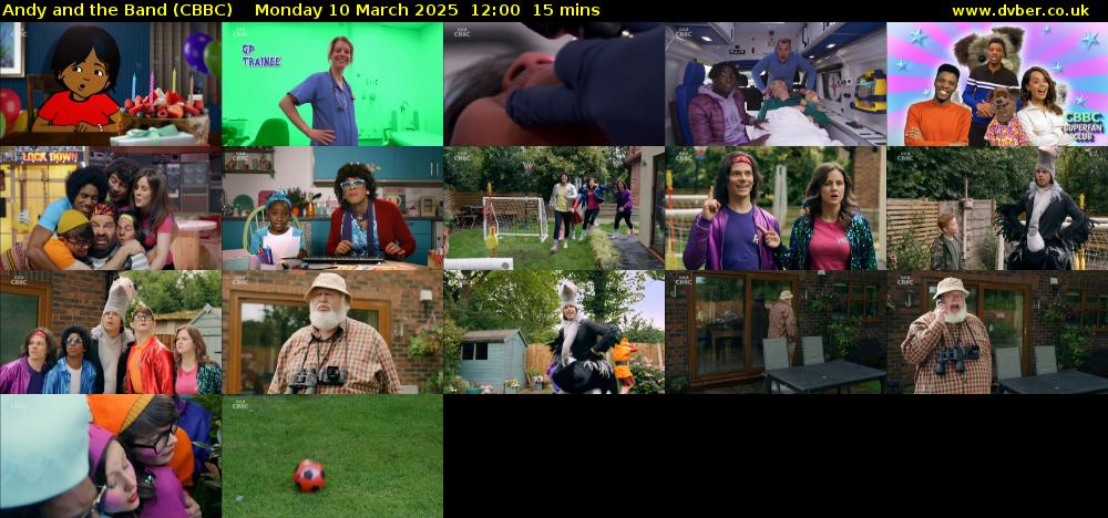 Andy and the Band (CBBC) Monday 10 March 2025 12:00 - 12:15