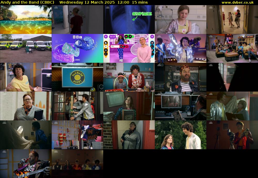 Andy and the Band (CBBC) Wednesday 12 March 2025 12:00 - 12:15