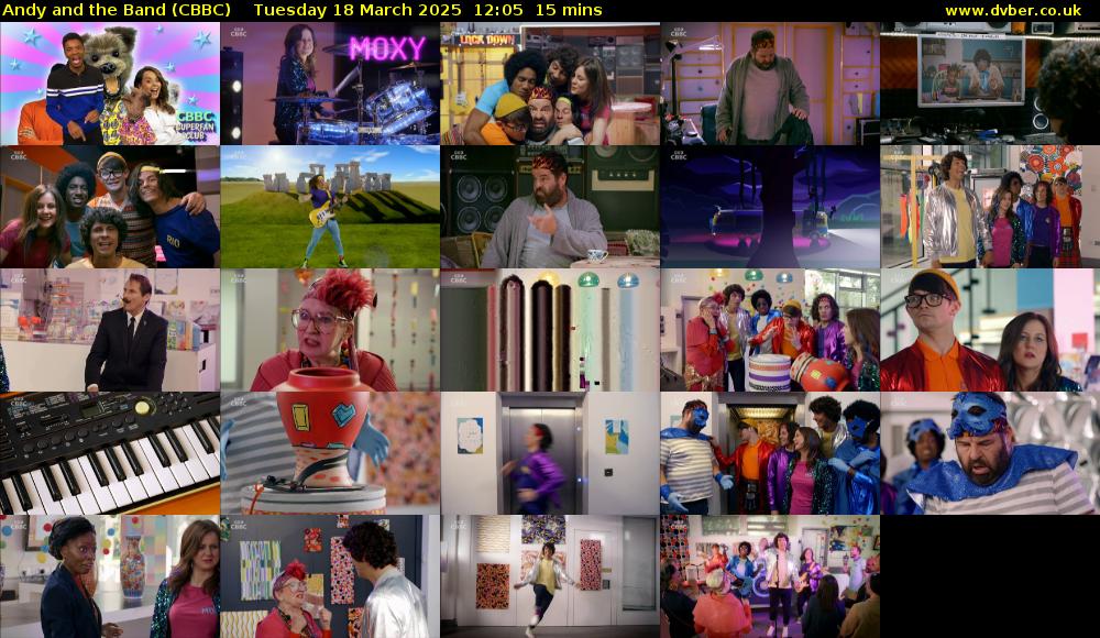 Andy and the Band (CBBC) Tuesday 18 March 2025 12:05 - 12:20