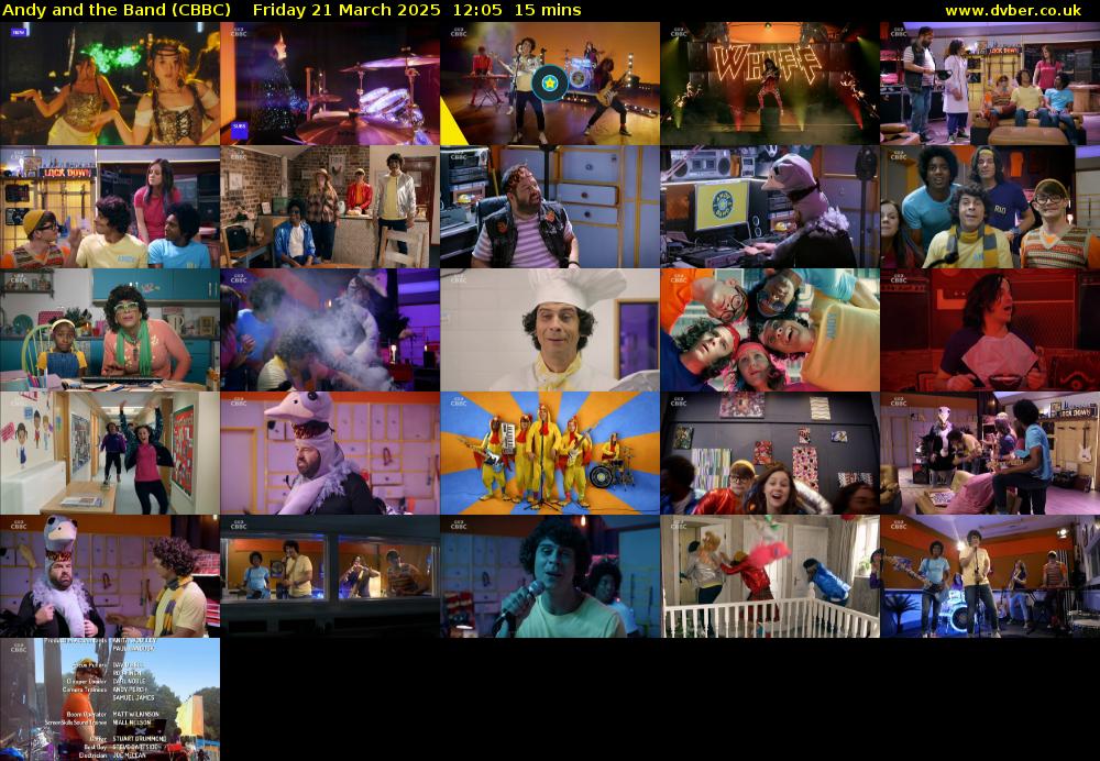 Andy and the Band (CBBC) Friday 21 March 2025 12:05 - 12:20
