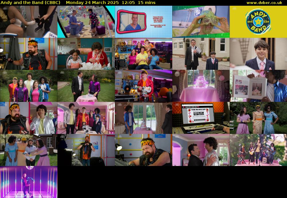 Andy and the Band (CBBC) Monday 24 March 2025 12:05 - 12:20