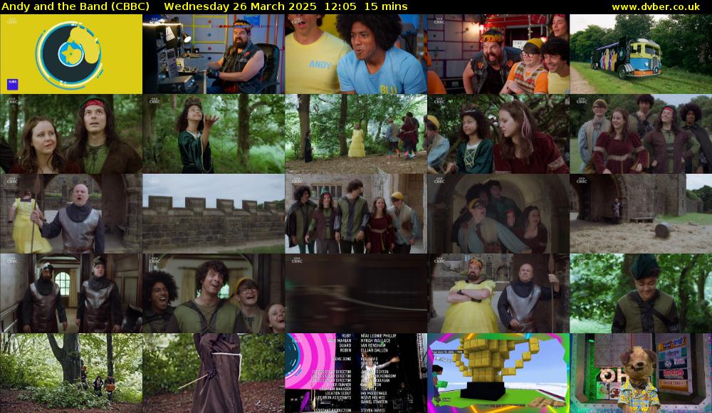 Andy and the Band (CBBC) Wednesday 26 March 2025 12:05 - 12:20