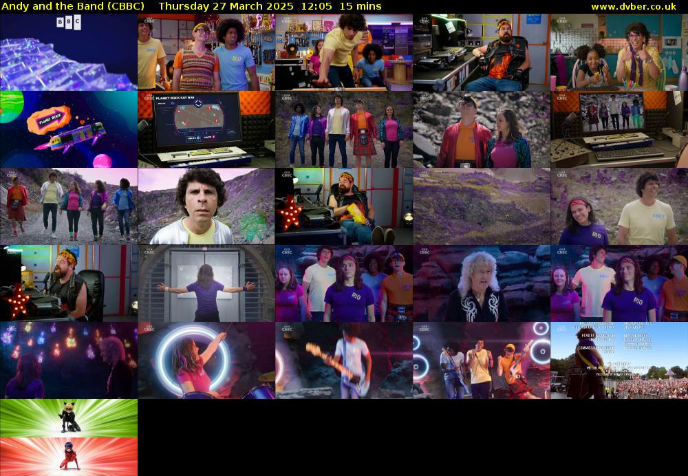 Andy and the Band (CBBC) Thursday 27 March 2025 12:05 - 12:20