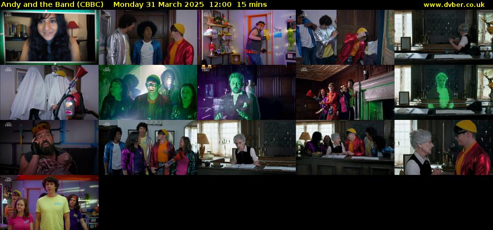 Andy and the Band (CBBC) Monday 31 March 2025 12:00 - 12:15