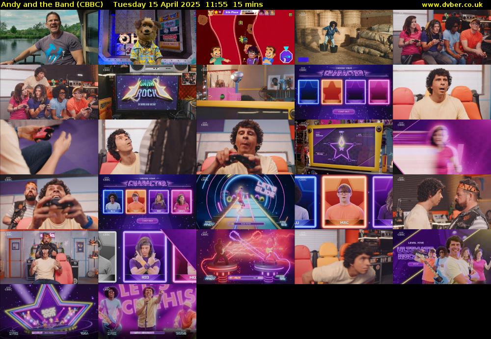 Andy and the Band (CBBC) Tuesday 15 April 2025 11:55 - 12:10