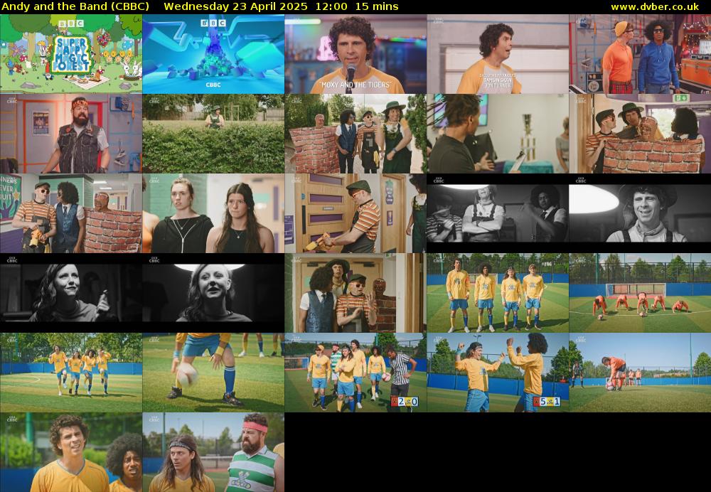 Andy and the Band (CBBC) Wednesday 23 April 2025 12:00 - 12:15