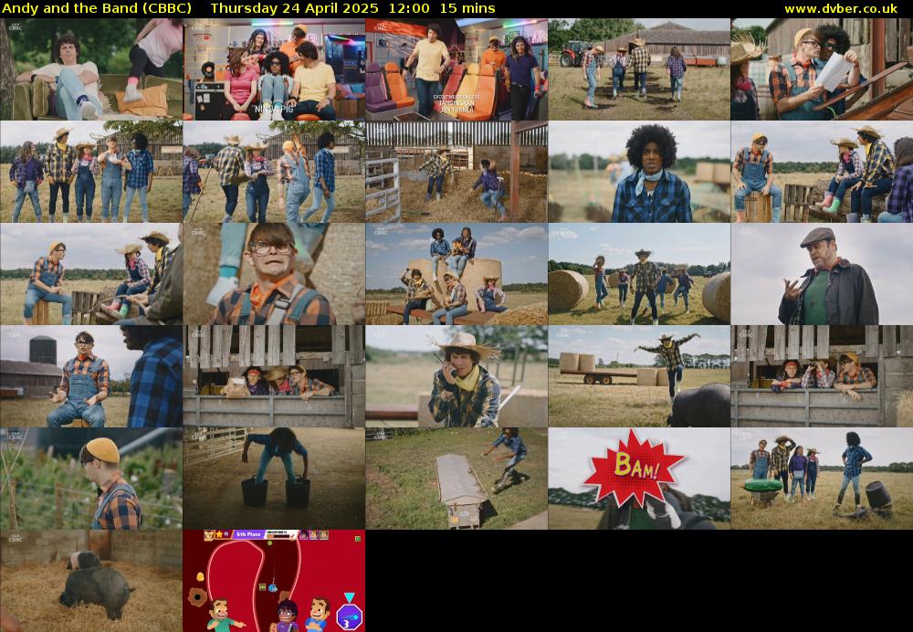 Andy and the Band (CBBC) Thursday 24 April 2025 12:00 - 12:15