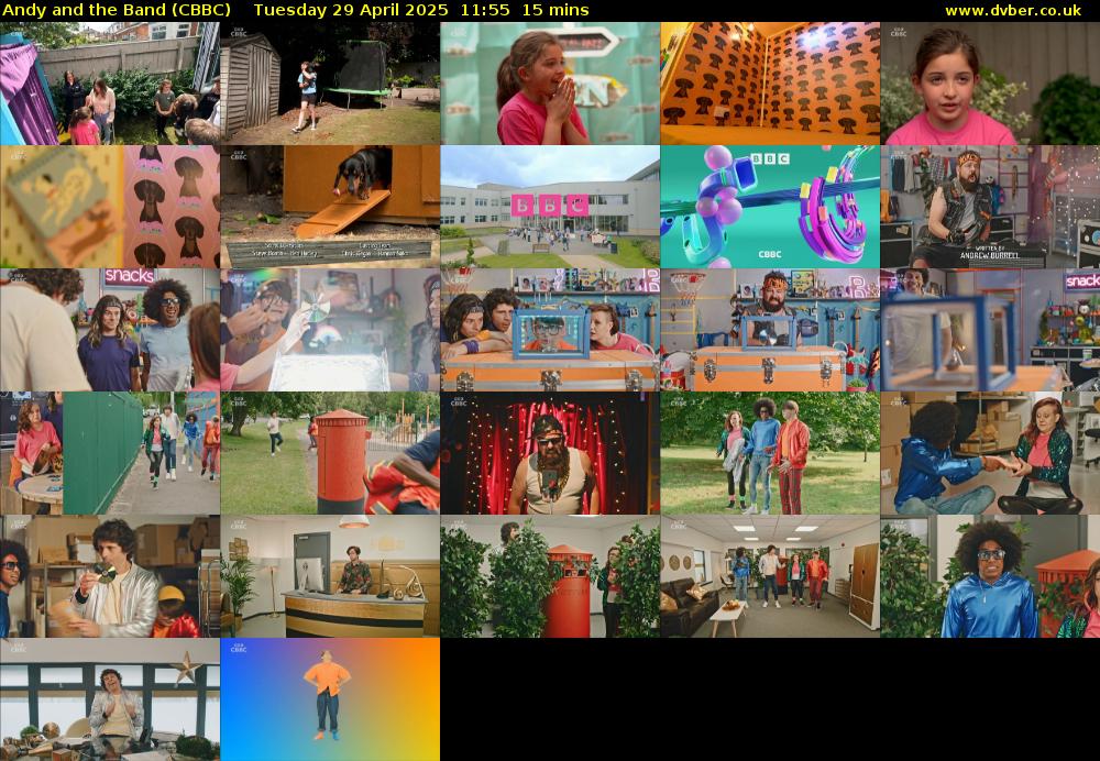 Andy and the Band (CBBC) Tuesday 29 April 2025 11:55 - 12:10
