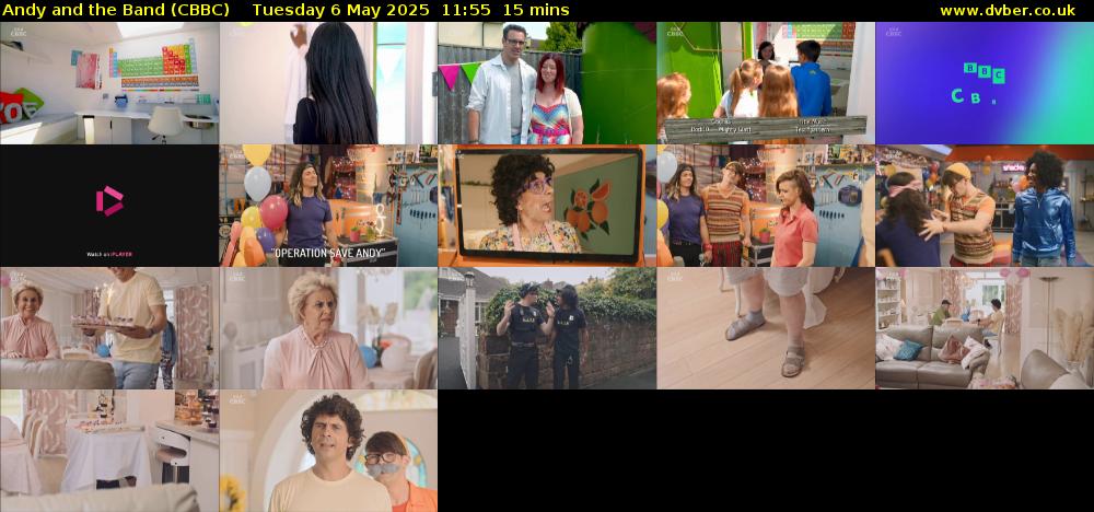 Andy and the Band (CBBC) Tuesday 6 May 2025 11:55 - 12:10