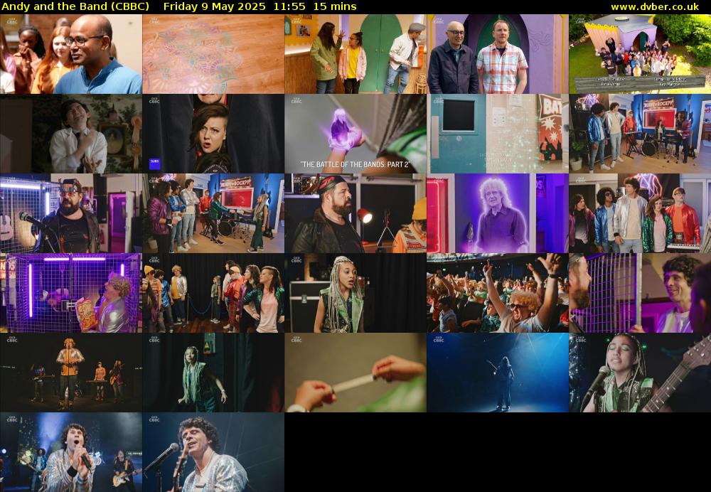 Andy and the Band (CBBC) Friday 9 May 2025 11:55 - 12:10