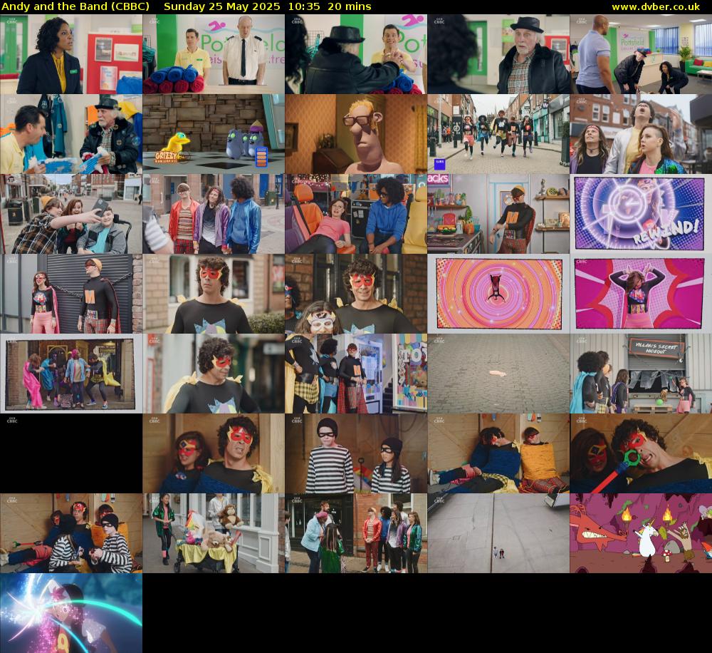 Andy and the Band (CBBC) Sunday 25 May 2025 10:35 - 10:55